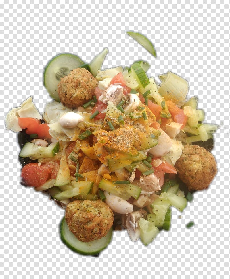 Panzanella Fattoush Caesar salad Vegetarian cuisine Mediterranean cuisine, falafel wrap tzatziki sauce transparent background PNG clipart