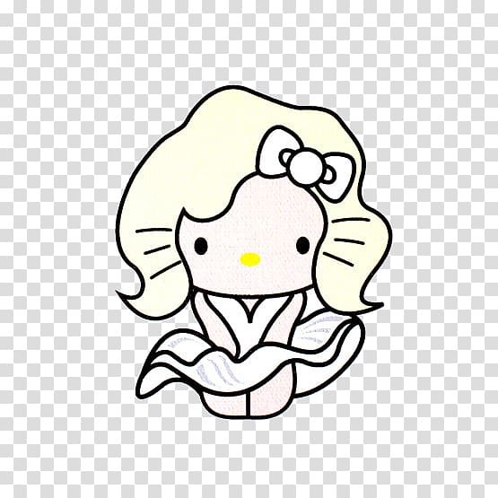 Hello Kitty Cat Sanrio Tattoo, cute cartoon transparent background PNG clipart