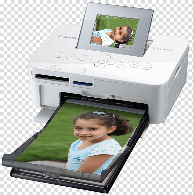 Laser printing Canon SELPHY CP1000 Compact printer, printer transparent background PNG clipart