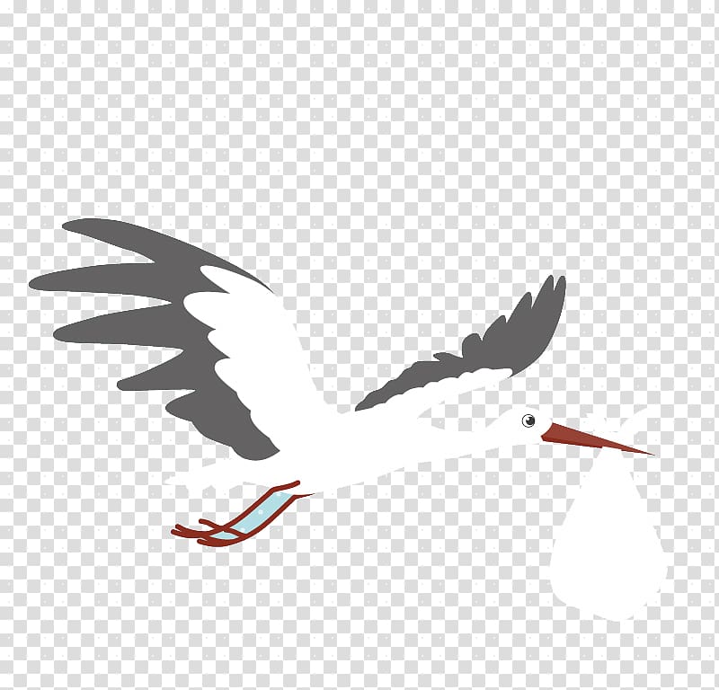 Crane Cartoon Graphic design, Crane has ever been flying in the sky transparent background PNG clipart