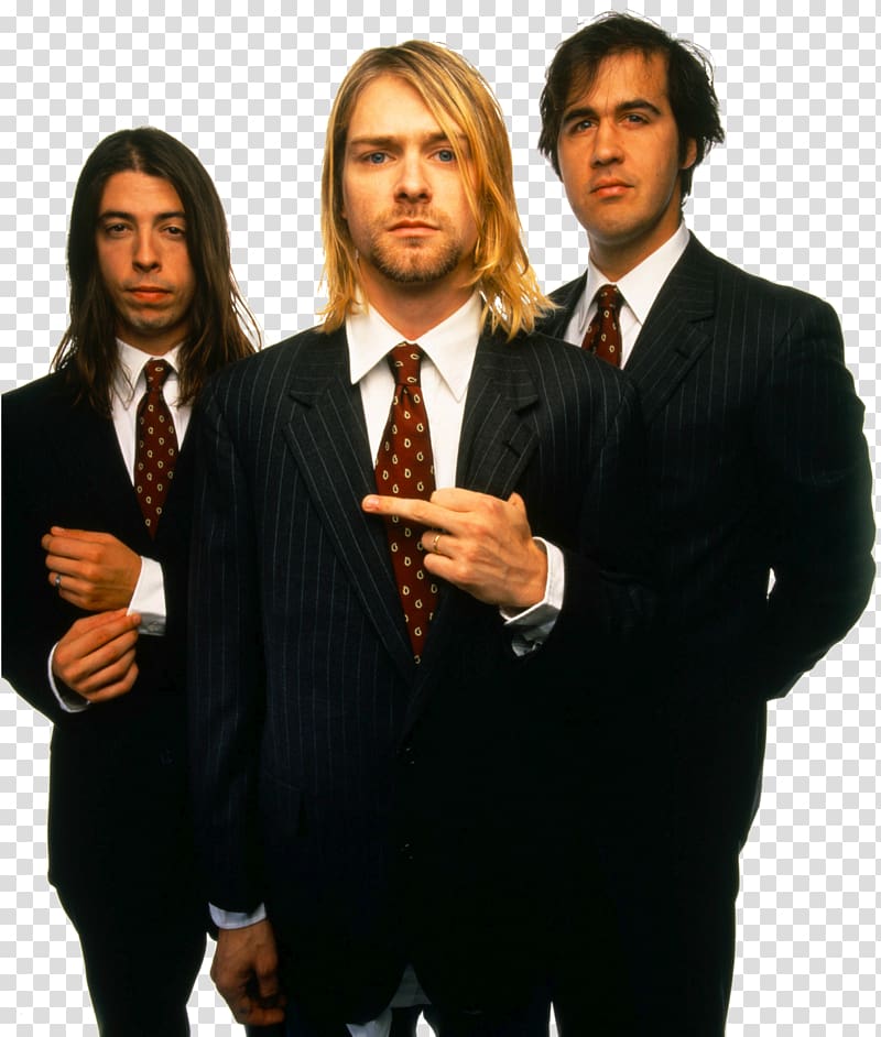Kurt Cobain Krist Novoselic Dave Grohl Nirvana Grunge, rock band transparent background PNG clipart