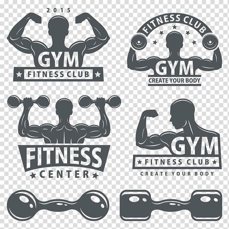 Bodybuilding Dumbbell Logo, Fitness dumbbell transparent background PNG clipart