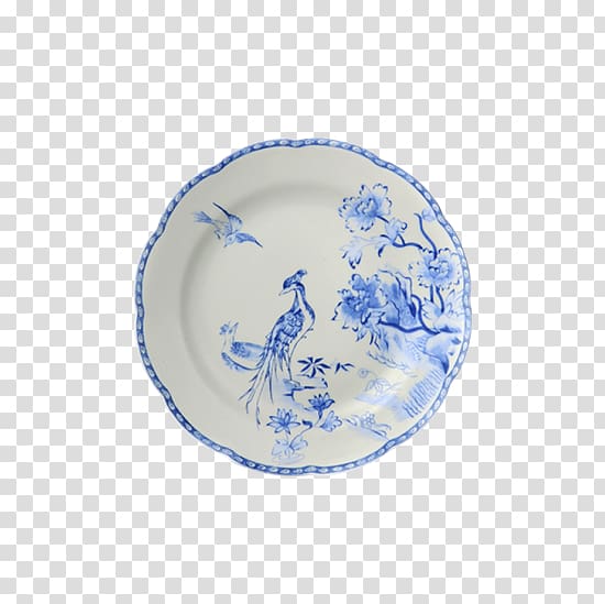 Plate Ceramic Blue and white pottery Mottahedeh & Company Platter, Plate transparent background PNG clipart