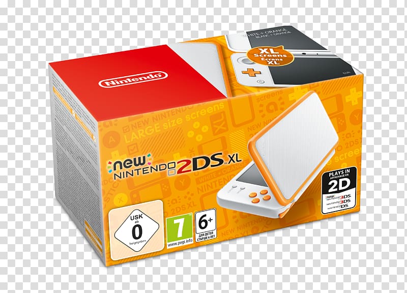 Nintendo Switch New Nintendo 2DS XL Nintendo 3DS, orange and white transparent background PNG clipart