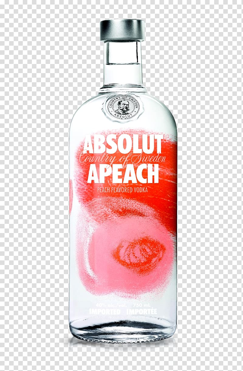 Absolut Vodka Distilled beverage Grey Goose Peach, vodka transparent background PNG clipart
