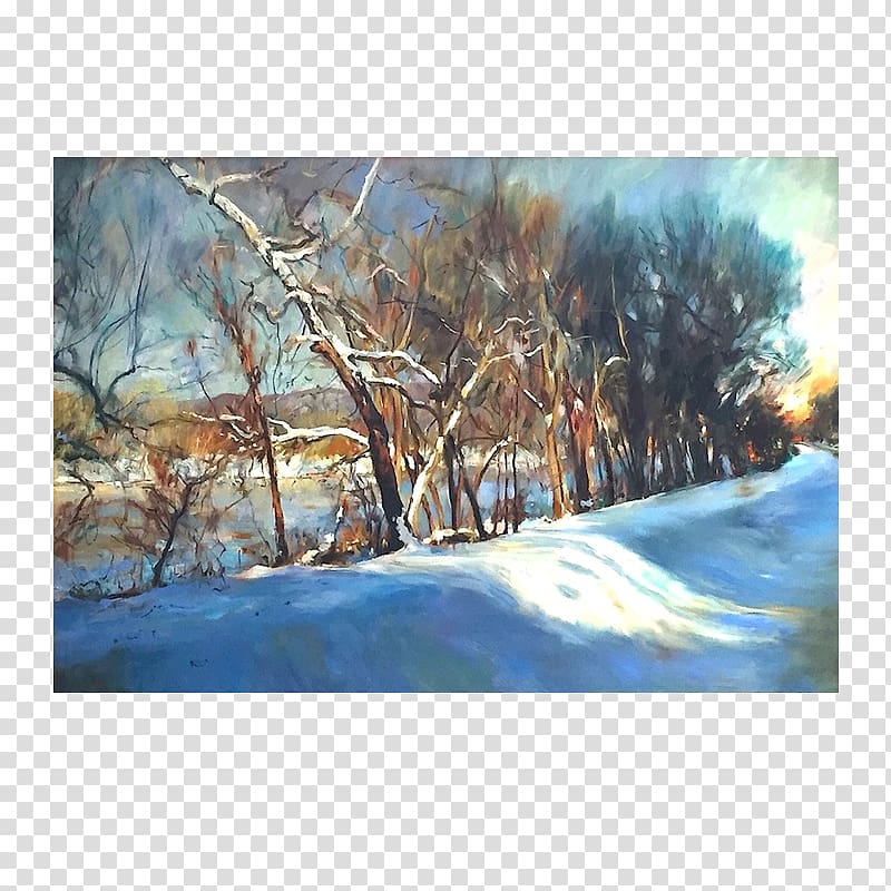 Watercolor painting Modern art Canal at Lumberville, painting transparent background PNG clipart