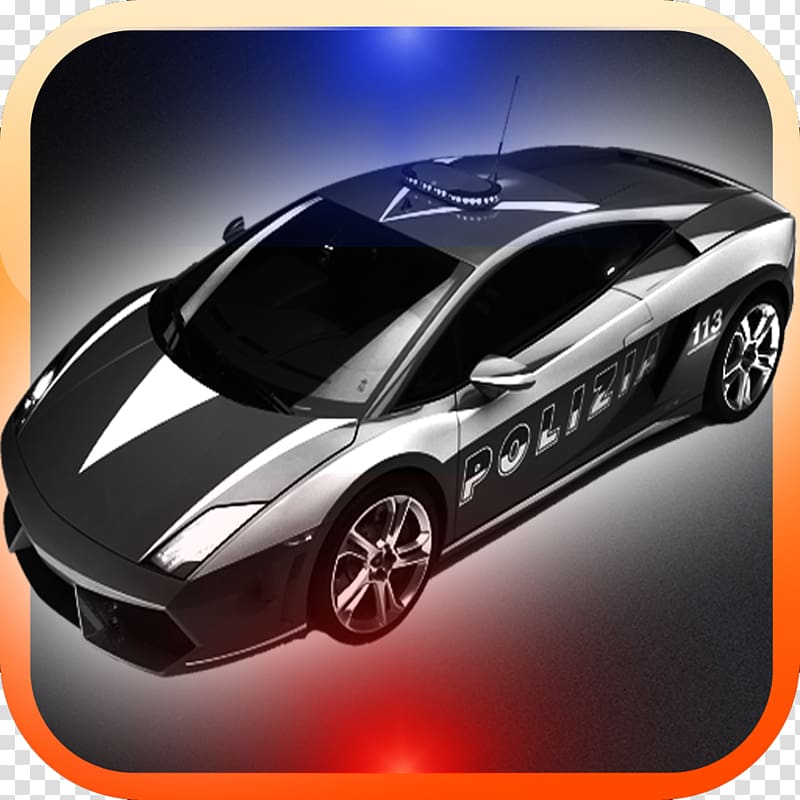 Lamborghini Gallardo Police Car Chase Smash Street Car Drive Simulator 3D Android, car transparent background PNG clipart