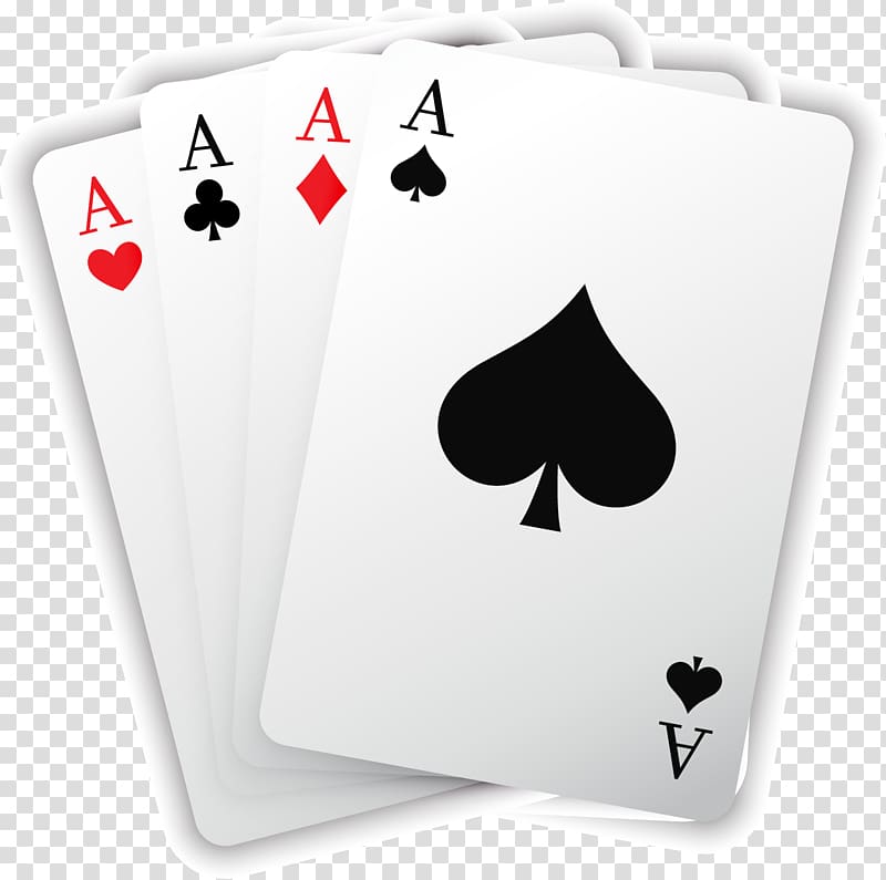 Four ace playing cards, Playing card Card game Poker Casino, A four ...