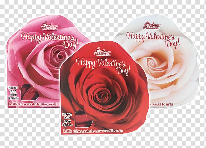 Garden roses Valentine's Day Chocolate Heart, supermarket milk name card transparent background PNG clipart
