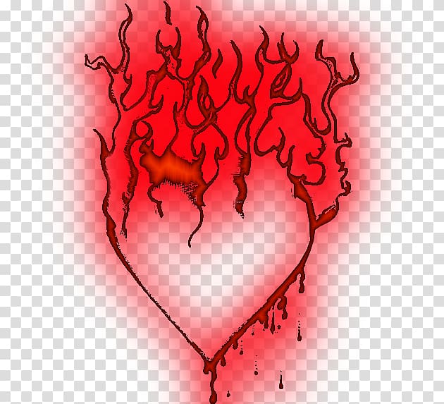 Heart Flame Fire Organ, flame heart transparent background PNG clipart