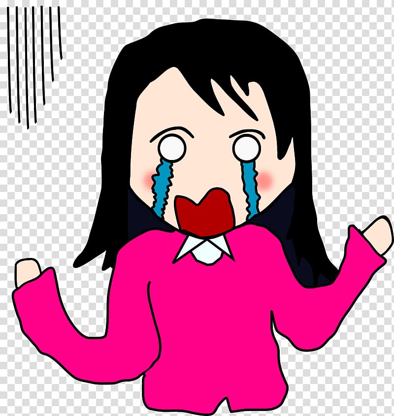 Crying Girl Cartoon Woman , depression transparent background PNG clipart