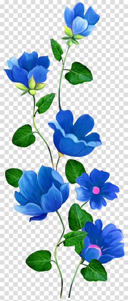 blue flower transparent background