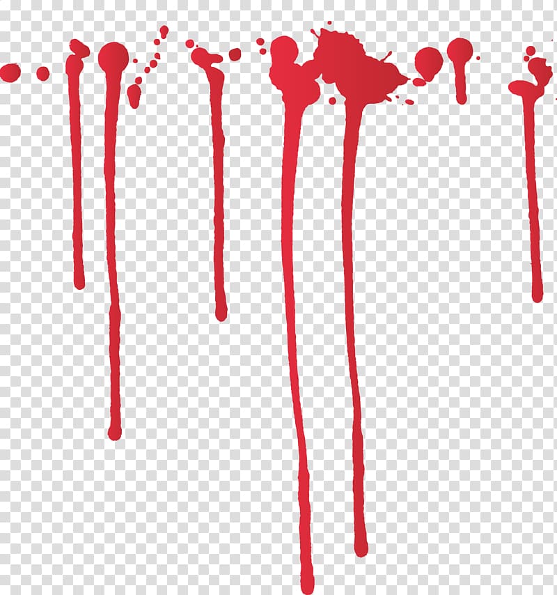 red paint illustration, Ink Paint Splatter film, Blood flowing over a large area transparent background PNG clipart