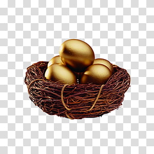 Golden eggs Watercolor Clipart, PNG - Inspire Uplift