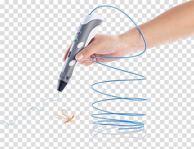 3Doodler Pen 3D printing Acrylonitrile butadiene styrene Plastic, pen transparent background PNG clipart