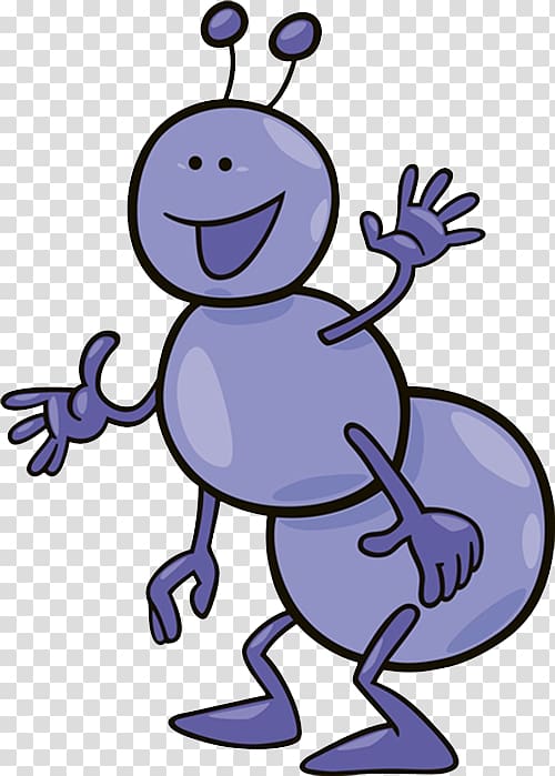 Ant Cartoon , The ant said hello transparent background PNG clipart