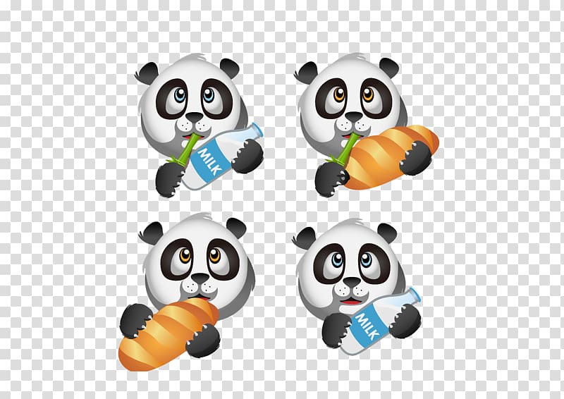 Giant panda Bear Illustration, Baby Panda transparent background PNG clipart