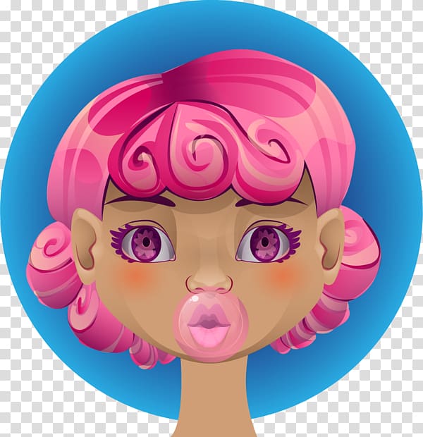 Nose Cheek Pink M , bubble gum transparent background PNG clipart