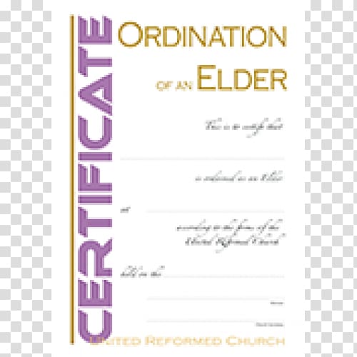 Certification Elder Ordination Presbyterianism OEKO-TEX, White Certificate transparent background PNG clipart