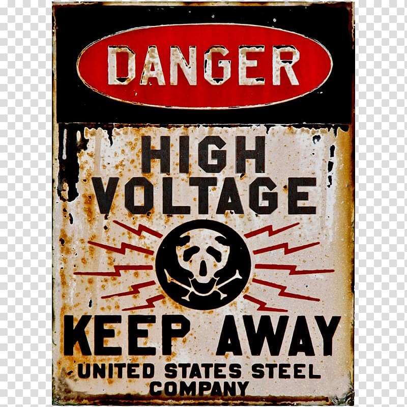 Steel High voltage Font Electric potential difference Metal, please keep away transparent background PNG clipart