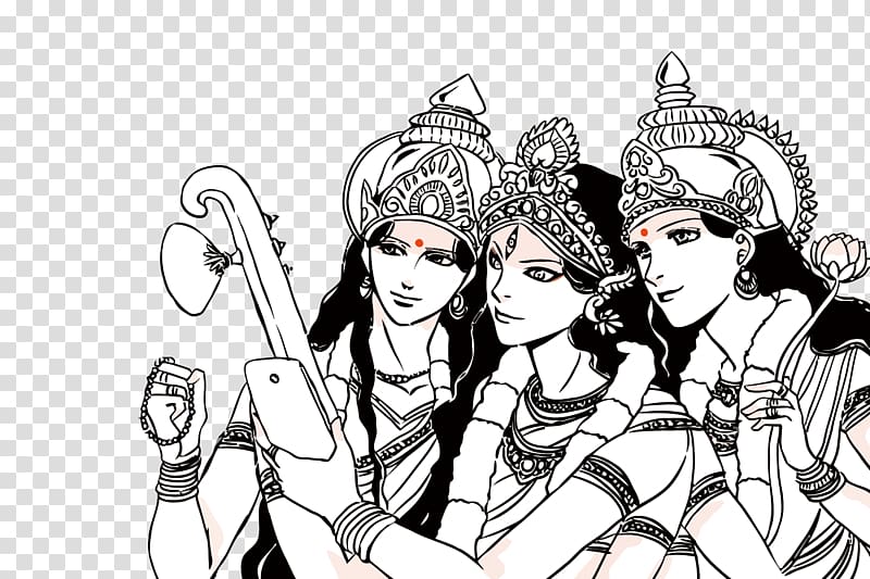 Navratri Drawing PNG Transparent Images Free Download | Vector Files |  Pngtree
