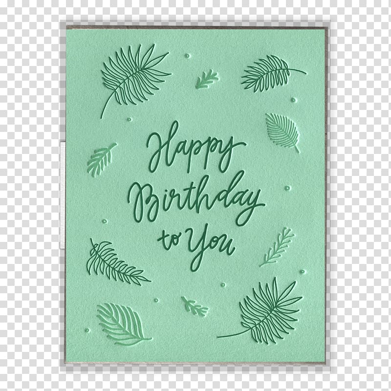 Greeting & Note Cards Paper Wish Letterpress printing, fern transparent background PNG clipart