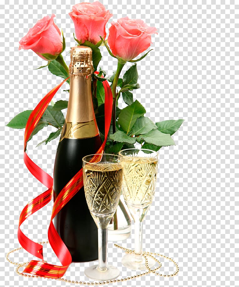 Champagne Flower Birthday , champagne transparent background PNG clipart