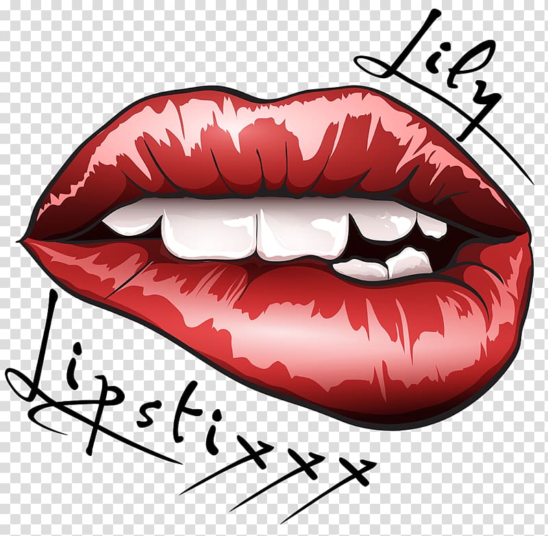 Lip Tattoo Kiss, SMILING LIPS transparent background PNG clipart.