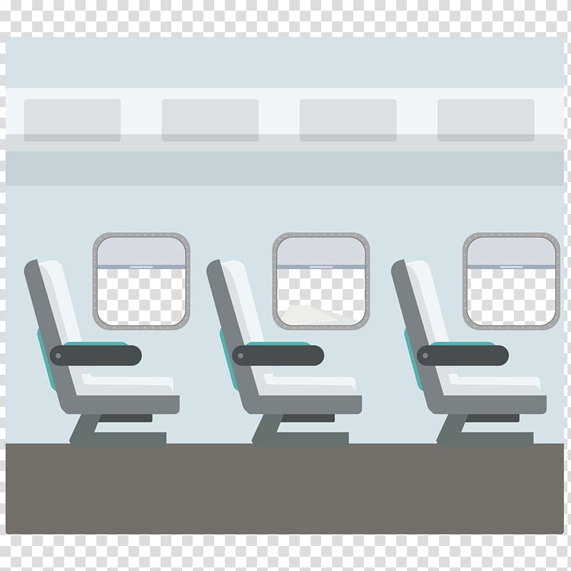 Airplane Seat Chair Flat design, Flat aircraft seats transparent background PNG clipart