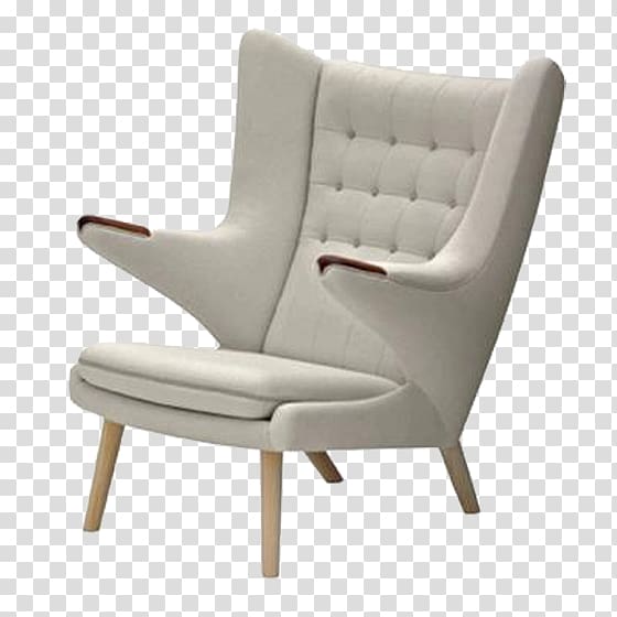 Bear Eames Lounge Chair Egg, White Armchair transparent background PNG clipart