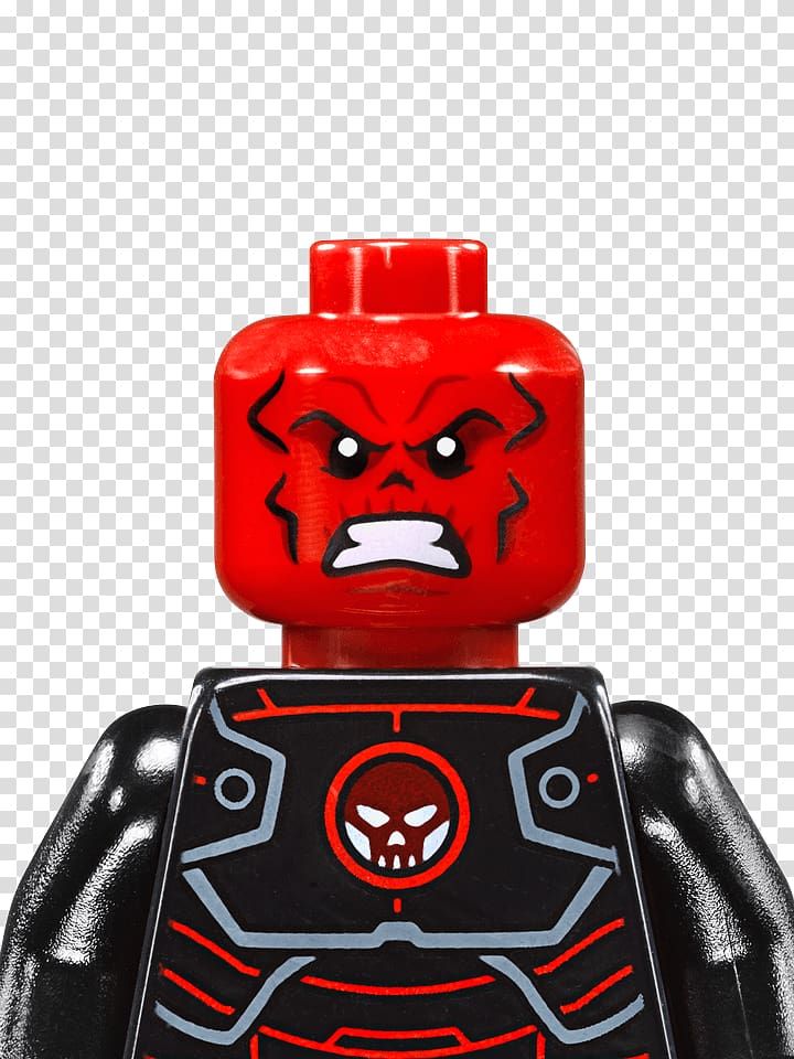 red and black Lego character toy, Lego Iron Skull transparent background PNG clipart