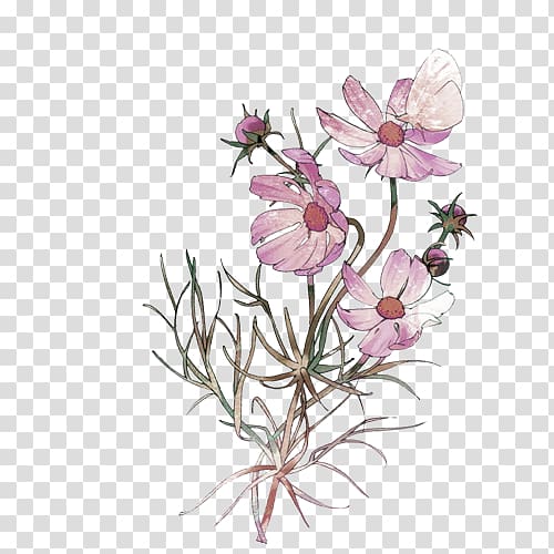 Floral design Nosegay Flower bouquet Icon, Pale pink fresh bouquet decorative pattern transparent background PNG clipart