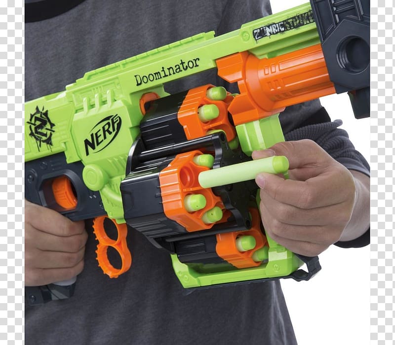 Amazon.com Nerf N-Strike Elite NERF Zombie Strike Doominator Blaster Nerf Blaster, toy transparent background PNG clipart