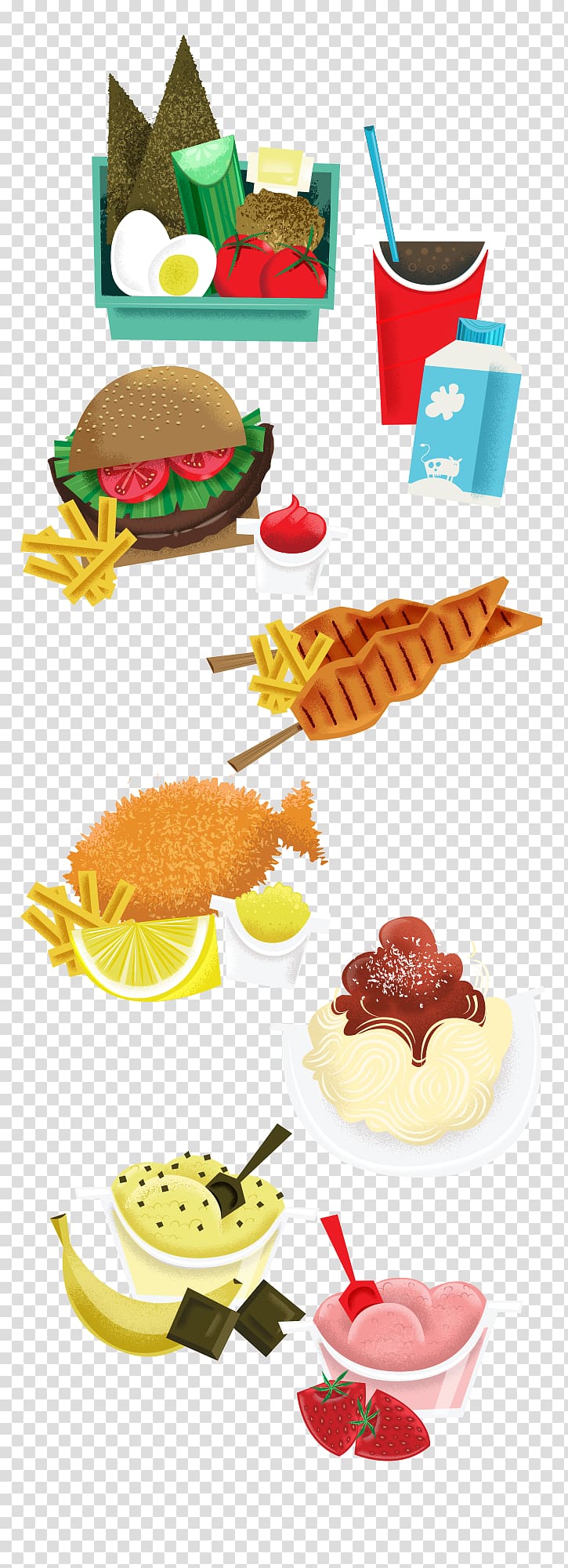 Fast food Junk food Cuisine, Friendship illustration transparent background PNG clipart