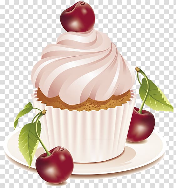 Cupcake Birthday cake Cherry cake Muffin Sponge cake, wedding cake transparent background PNG clipart
