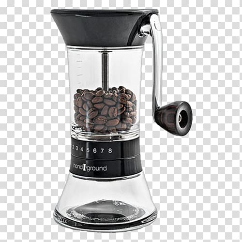 Coffee Burr mill Grinding machine Tea, hand grinding coffee transparent background PNG clipart