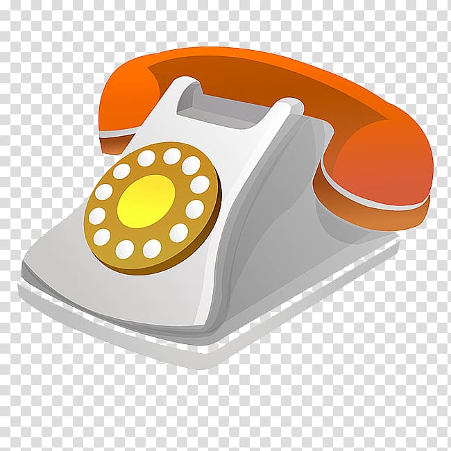 Telephone Symbol Icon, Orange phone transparent background PNG clipart