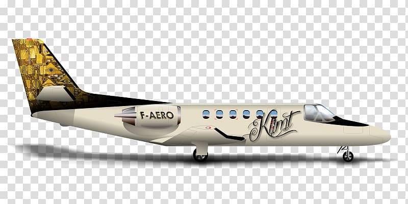 Narrow-body aircraft Air travel Business jet Propeller, Gustav Klimt transparent background PNG clipart