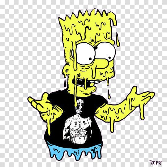 Bart Simpson Homer Simpson Lisa Simpson Drawing Psychedelic art, Bart Simpson transparent background PNG clipart