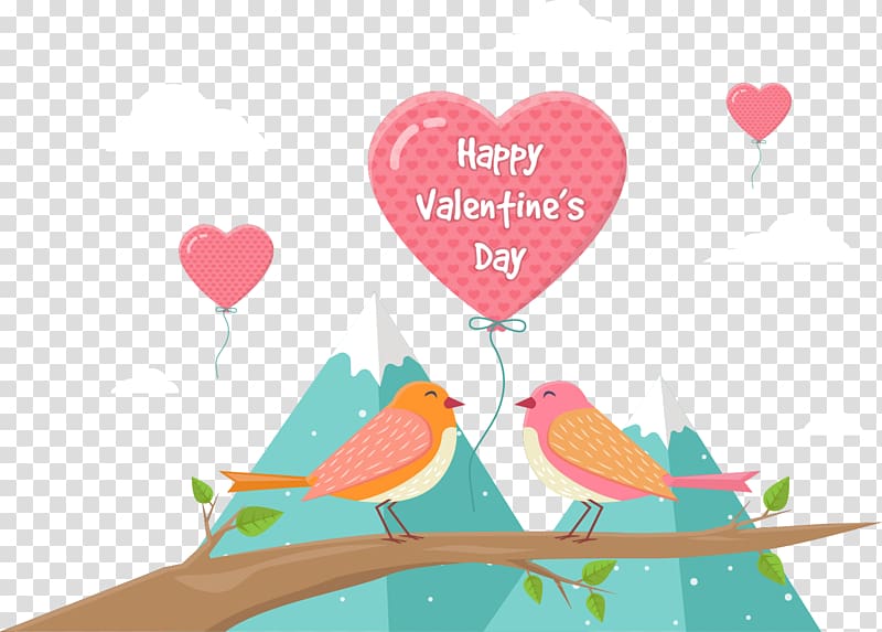 Bird Valentines Day , Pink love birds transparent background PNG clipart