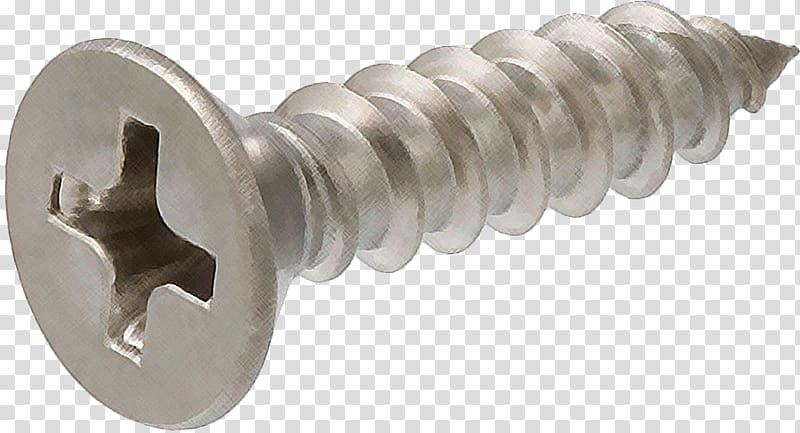 Screwdriver Fastener Self-tapping screw Stainless steel, screw loose transparent background PNG clipart