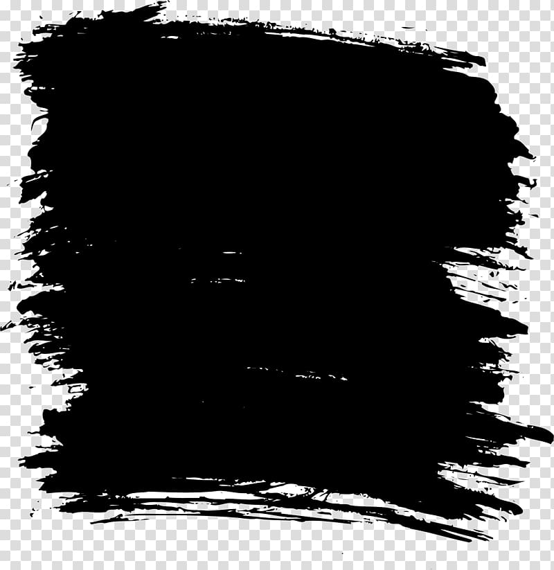 black painting illustration, Brush Ink, Brush pen and ink transparent background PNG clipart
