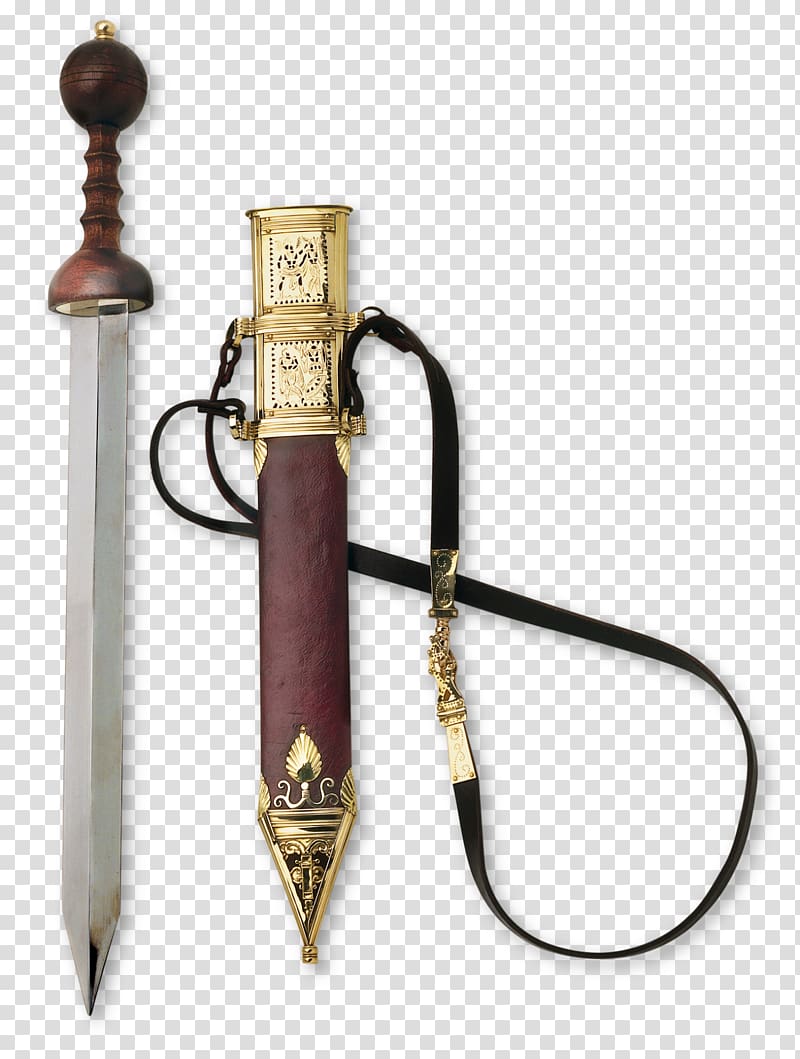 Ancient Rome Weapon Roman military personal equipment Gladius Roman army, swords transparent background PNG clipart