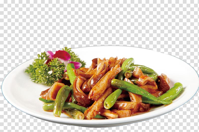 Twice cooked pork Chinese cuisine Hunan cuisine Vegetarian cuisine Vegetable, Hang pepper crispy belly sharp transparent background PNG clipart
