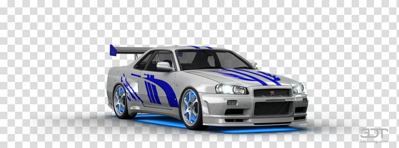 Sports car Nissan Skyline GT-R Nissan GT-R The Fast and the Furious, sports car transparent background PNG clipart