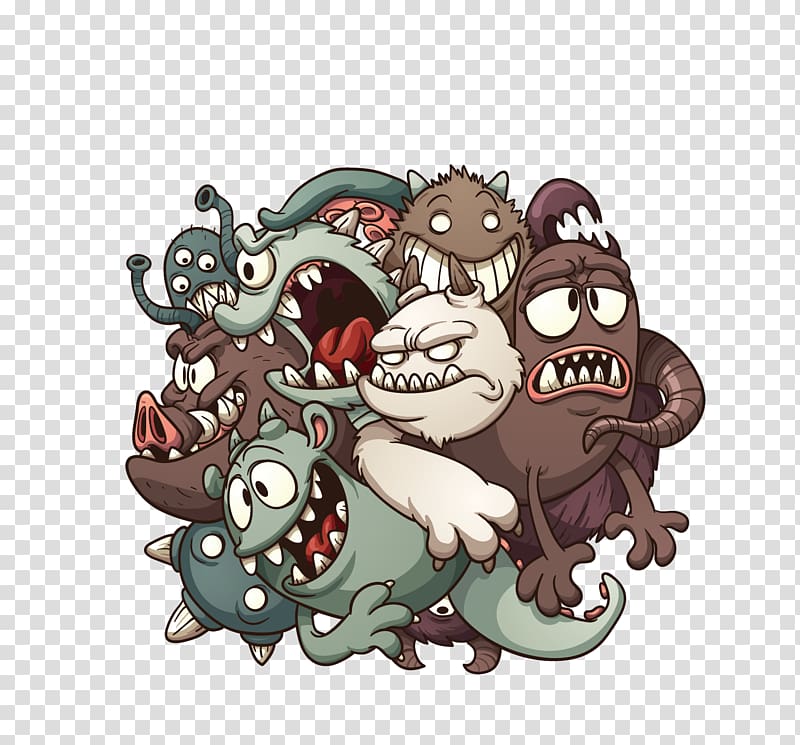 Monster Cartoon Illustration, monster transparent background PNG clipart