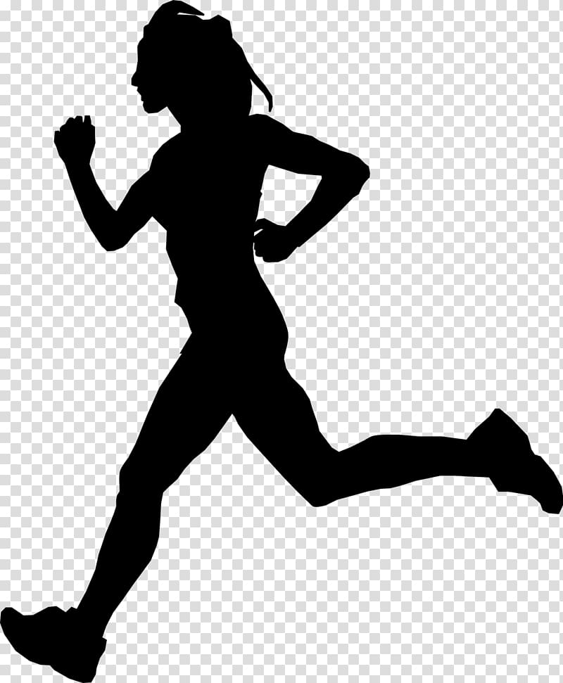 girl running clipart black and white