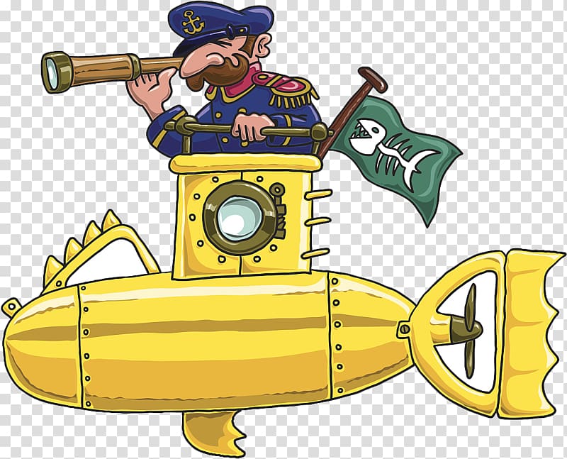 Captain Nemo Submarine Illustration, The attack in the pirates transparent background PNG clipart