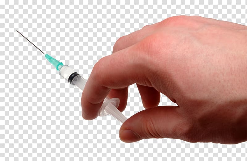 Supervised injection site Drug Hypodermic needle Syringe, Syringe in hand transparent background PNG clipart