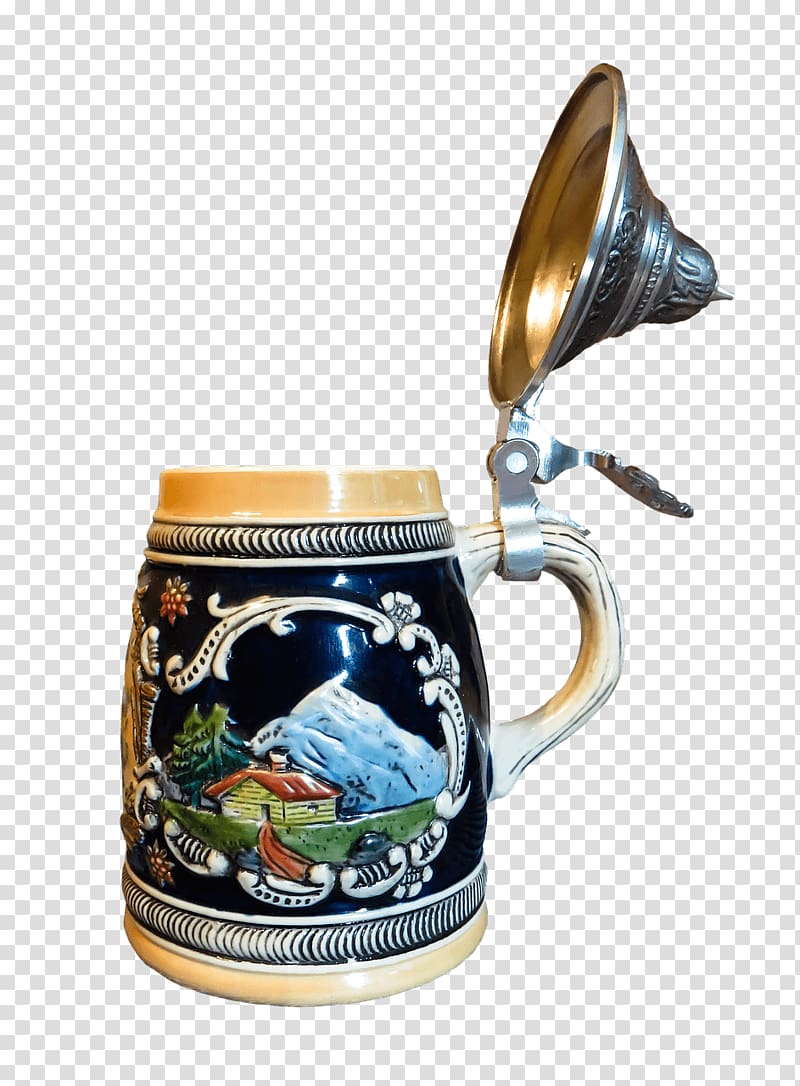 opened beer stein , Beer Mug Mountain Decoration transparent background PNG clipart